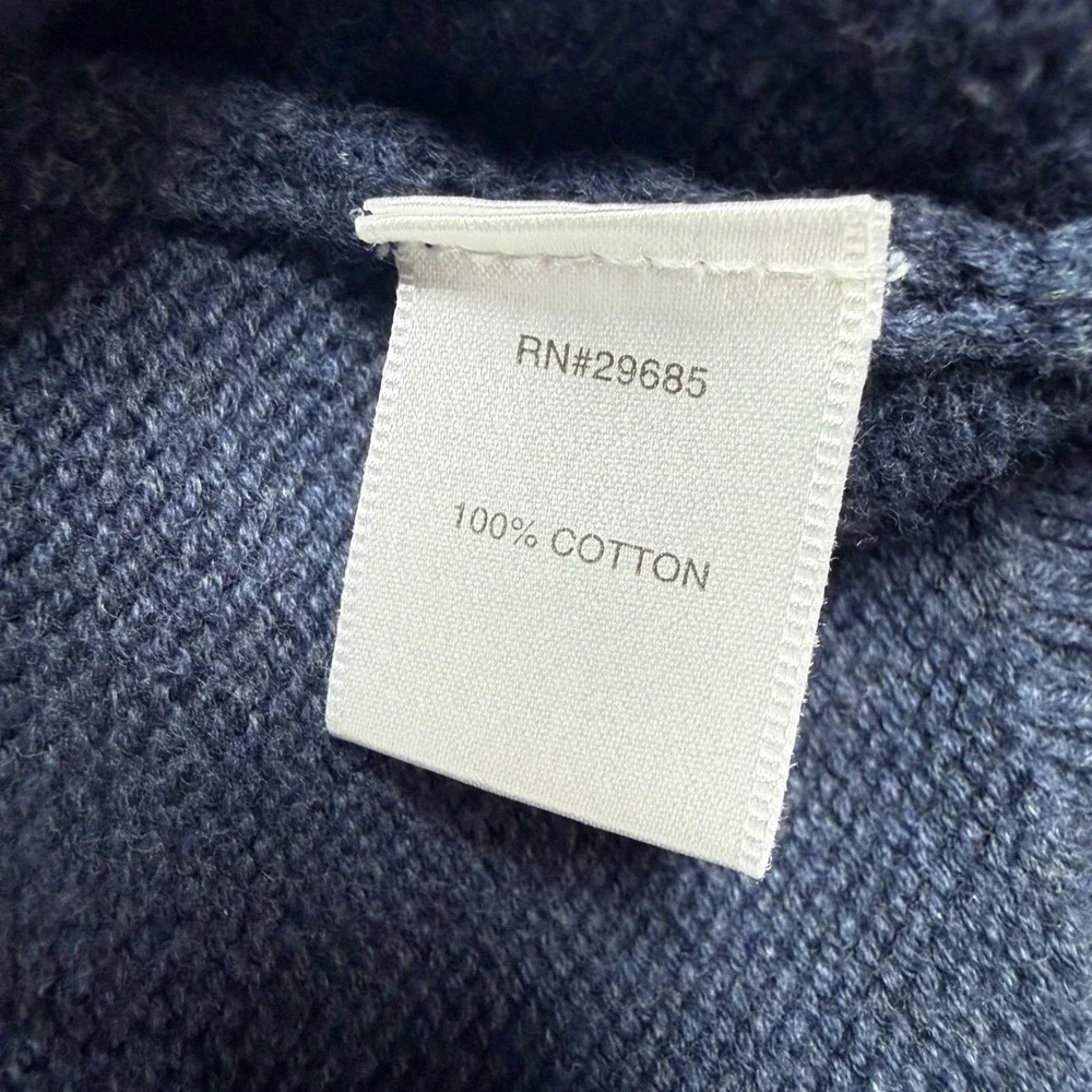 Pendleton Womens Blue 100% Cotton Cable Knit Full Zip Sweater Vest Large - Picture 7 of 7